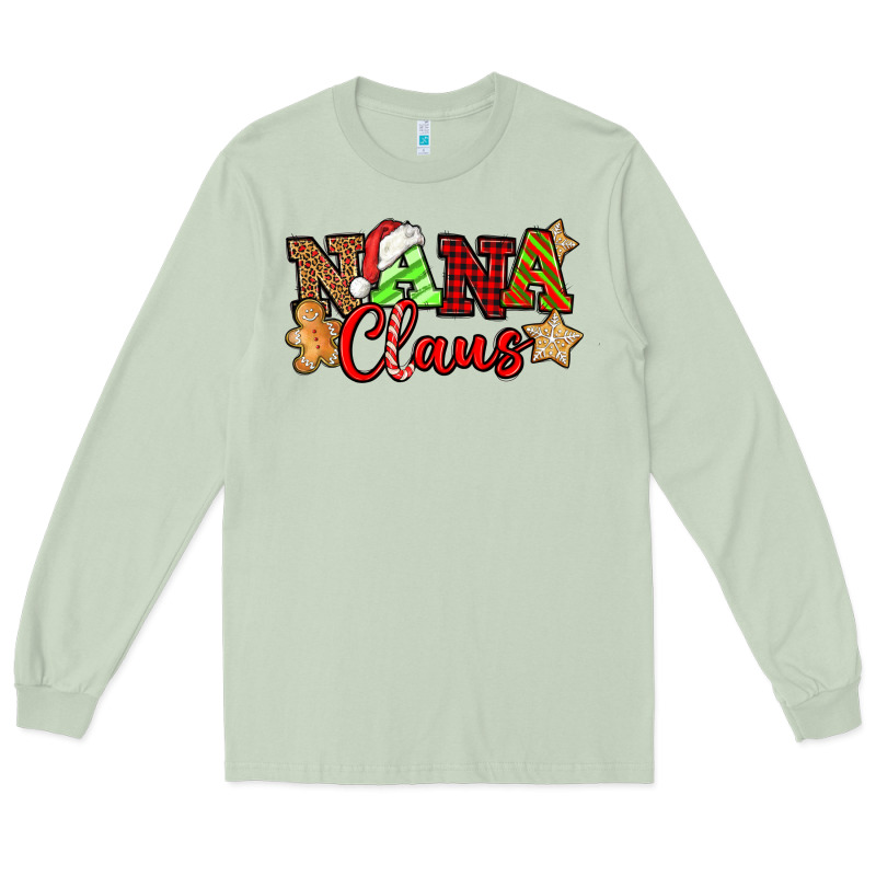 Nana Claus Christmas Lights And Gifts Mother's Day Long Sleeve Tee by HowdyJamesFarm | Teevron