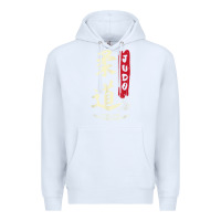 White Judo Cool Japanese Symbol Judoka Martial Arts Lover Gift Premium Hoodie - minhPixels