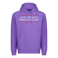 Purple Make Treason Wrong Again Political Resist Lying Anti-Trump Premium Hoodie - minhPixels