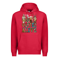 Cardinal coffee makes me feel alive skeleton coffee cups Premium Hoodie - Jasminsmagicworld