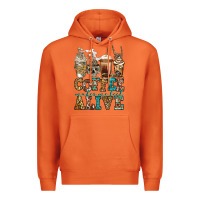 Carrot coffee makes me feel alive skeleton coffee cups Premium Hoodie - Jasminsmagicworld