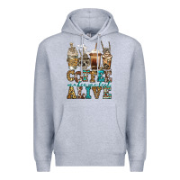 Heather Grey coffee makes me feel alive skeleton coffee cups Premium Hoodie - Jasminsmagicworld