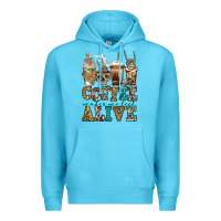 Ocean Blue coffee makes me feel alive skeleton coffee cups Premium Hoodie - Jasminsmagicworld