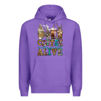 Purple coffee makes me feel alive skeleton coffee cups Premium Hoodie - Jasminsmagicworld