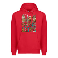 Red coffee makes me feel alive skeleton coffee cups Premium Hoodie - Jasminsmagicworld