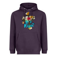 Plum he is rısen with cross and butterfly Heavyweight Hoodie - Artiststas