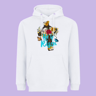 He Is Rısen With Cross And Butterfly Heavyweight Hoodie Designed By Artiststas