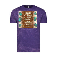Cloud Purple i can do all things through christ who strengthens Vintage Tee - TumblerDesignByShophia