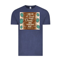 Vintage Denim i can do all things through christ who strengthens Vintage Tee - TumblerDesignByShophia