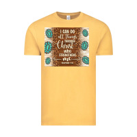 Vintage Mustard i can do all things through christ who strengthens Vintage Tee - TumblerDesignByShophia