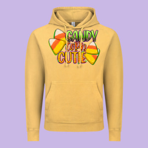 Candy Corn Cutie Vintage Hoodie Designed By Cowgirlartshop