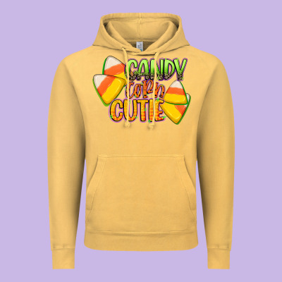 Candy Corn Cutie Vintage Hoodie Designed By Cowgirlartshop