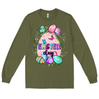 Army Green Easter Day Long Sleeve Tee - CowGirlArtShop