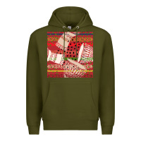 Army Green african drum colorful seamless pattern Premium Hoodie - BundleAndBundleShop