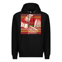 Black african drum colorful seamless pattern Premium Hoodie - BundleAndBundleShop