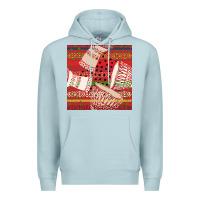 Blue Mist african drum colorful seamless pattern Premium Hoodie - BundleAndBundleShop