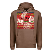 Chestnut african drum colorful seamless pattern Premium Hoodie - BundleAndBundleShop