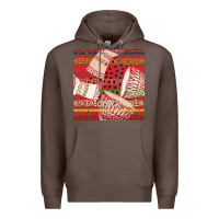 Coffee african drum colorful seamless pattern Premium Hoodie - BundleAndBundleShop
