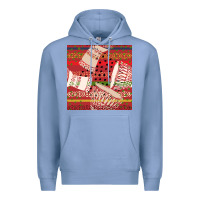 Colony Blue african drum colorful seamless pattern Premium Hoodie - BundleAndBundleShop