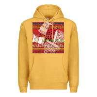 Mustard african drum colorful seamless pattern Premium Hoodie - BundleAndBundleShop