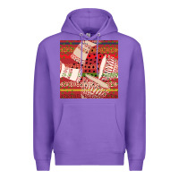 Purple african drum colorful seamless pattern Premium Hoodie - BundleAndBundleShop