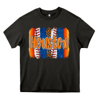 Asphalt houston baseball team spirit brushstrokes Heavy Core Tee - Artiststas