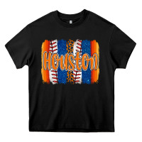 Black houston baseball team spirit brushstrokes Heavy Core Tee - Artiststas