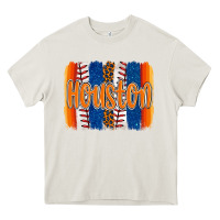 Cream houston baseball team spirit brushstrokes Heavy Core Tee - Artiststas