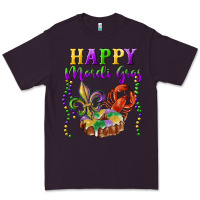 Plum happy mardi gras fleur de lis king cake crawfish Premium Tee - RanaPortraitStore