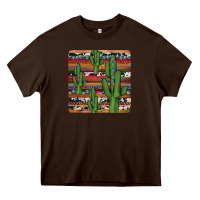 Chocolate Brown cactus gemstone coaster Heavy Core Tee - JahusDesignShop