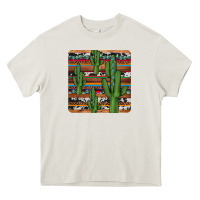 Cream cactus gemstone coaster Heavy Core Tee - JahusDesignShop