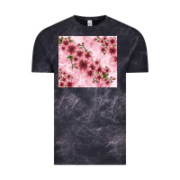 Cloud Black hibiscus flowers with glitter Vintage Tee - TumblerDesignByShophia