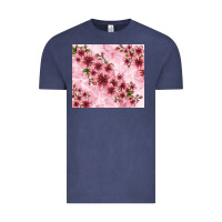 Vintage Denim hibiscus flowers with glitter Vintage Tee - TumblerDesignByShophia