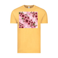 Vintage Mustard hibiscus flowers with glitter Vintage Tee - TumblerDesignByShophia