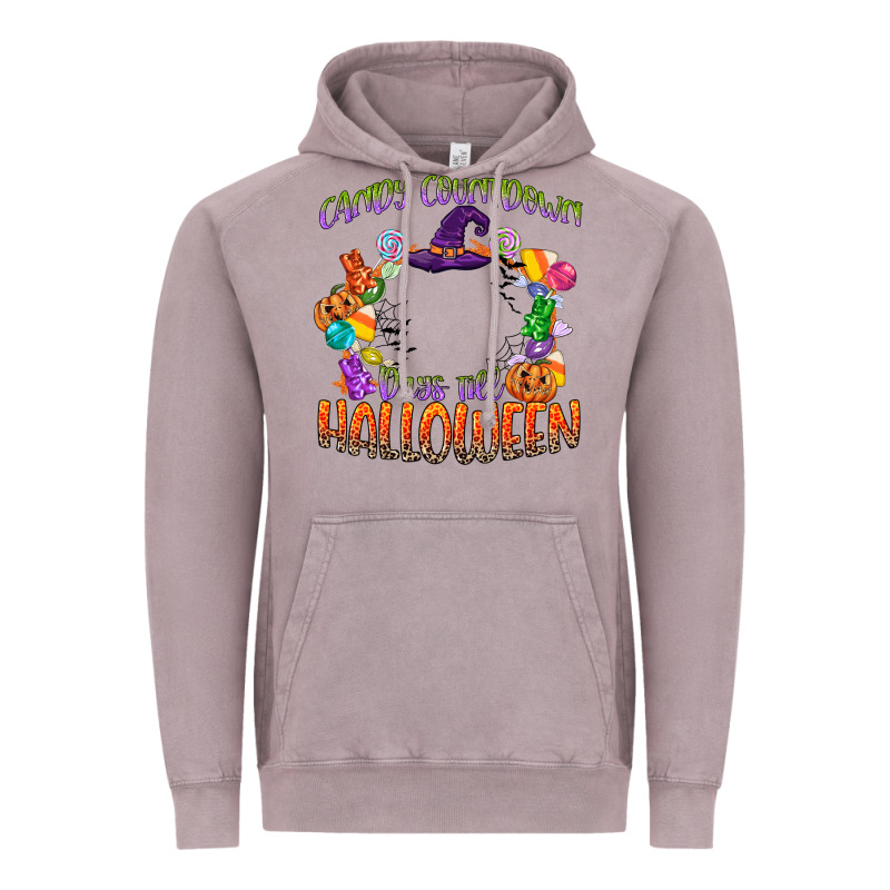 Candy Countdown Days Till Halloween Vintage Hoodie by CowGirlArtShop | Teevron