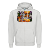 Dove Grey happy halloween koala Zipper Hoodie - LillyAllenDesigns