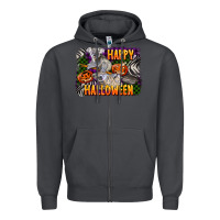 Smoke happy halloween koala Zipper Hoodie - LillyAllenDesigns