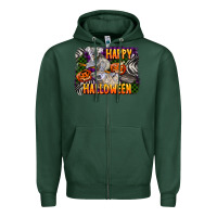 Sports Green happy halloween koala Zipper Hoodie - LillyAllenDesigns