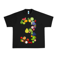 Black Number 3 Fruit 3rd birthday party fruit themed gift Idea Urban Heavy Tee - minhPixels