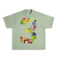 Oil Green Number 3 Fruit 3rd birthday party fruit themed gift Idea Urban Heavy Tee - minhPixels