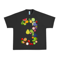 Pigment Black Number 3 Fruit 3rd birthday party fruit themed gift Idea Urban Heavy Tee - minhPixels