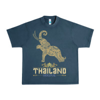 Midnight Navy Thai Flag Vacation Bangkok Travel Thailand Urban Heavy Tee - minhPixels