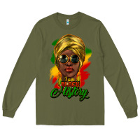 Army Green I am Black History Long Sleeve Tee - HowdyJamesFarm