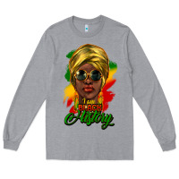 Heather Grey I am Black History Long Sleeve Tee - HowdyJamesFarm