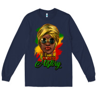Navy I am Black History Long Sleeve Tee - HowdyJamesFarm