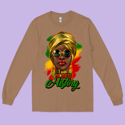 I Am Black History Long Sleeve Tee Designed By Howdyjamesfarm