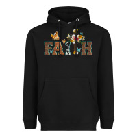 Black faith cross and butterfly with sunflower leopard and roses Heavyweight Hoodie - Artiststas