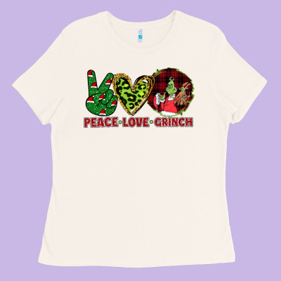 Peace Love Grinch Ladies Tee Designed By Bettercallsaul