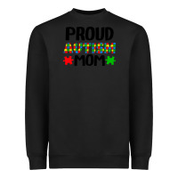 Black autism awareness puzzle theme Heavyweight Sweatshirt - CowhideDigitalArt