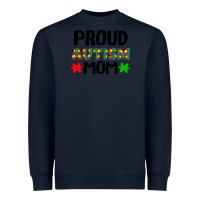 Navy autism awareness puzzle theme Heavyweight Sweatshirt - CowhideDigitalArt